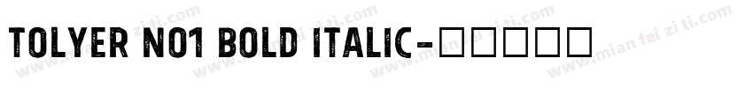Tolyer No1 Bold Italic字体转换